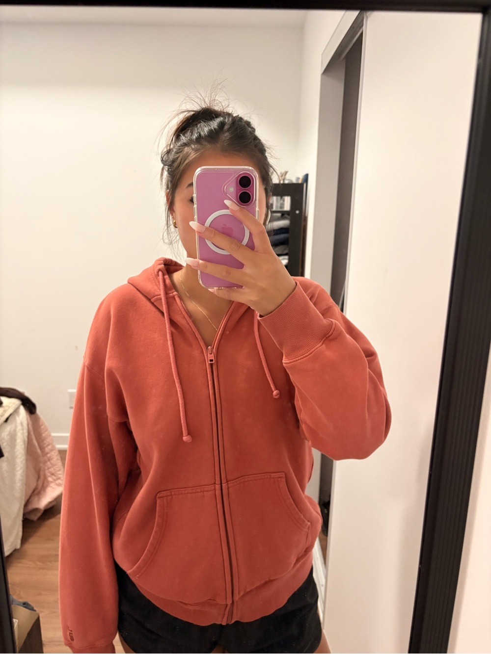 tna cozy fleece boyfriend zip up